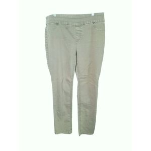 Chico's Pull On Straight Leg Stretch Khaki Green Jeans Size 1.5 (10)